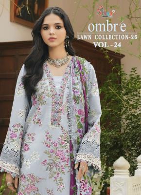 Shree fab ombre lawn vol-24 india salwar suit wholesale by khantil
